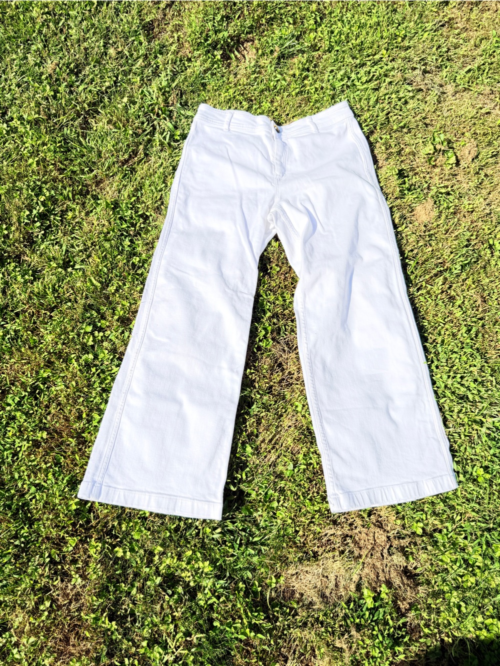 Vineyard Vines White Wide-Leg Jeans